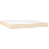  Krevet s oprugama i madracem krem 160x200 cm od tkanine | shoptok.hr