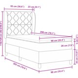  Postelja s pomičnim vzmetenjem in vzmetnico v temno rjavi barvi, 90x200 cm, Tkanina, (22051478) Slike