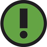 SMIT VISUAL Magnetna folija ATTENTION, Ø 50 mm, DE 20 kosov, zelene / rdeče barve | Shoptok.si