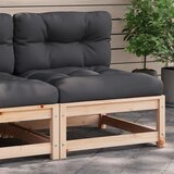 Vrtna sofa bez naslona za ruke s jastucima masivna borovina | shoptok.hr