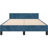  Posteljni okvir z vzglavjem temno moder 120x200 cm žamet, (20903139) | Shoptok.si