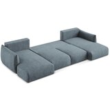 Makamii Plava sklopiva kutna garnitura od šenila (u obliku slova "U") Leila – | shoptok.hr