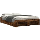 Furnova Posteljni okvir brez vzmetnice hrast 140x190 cm inženirski les, (21937344) | Shoptok.si