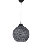 Opviq lights Crna/siva viseća svjetiljka s tekstilnim sjenilom ø 22 cm – Cijene