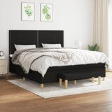 The Living Store Box spring postelja z vzmetnico črna 160x200 cm blago - Box Spring Postelja, (21514333) | Shoptok.si