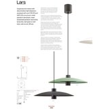  Redo 01-3020-LED Visilica na sajli LARS LED/14W/230V+LED/10W, prečnik 60 cm, CRI90, narandžasta | Eponuda.com
