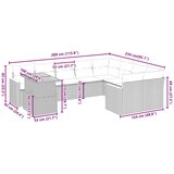  10-dijelni set vrtnih sofa s jastucima bež od poliratana | shoptok.hr