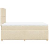  Krevet s oprugama i madracem krem 120 x 200 cm od tkanine | shoptok.hr