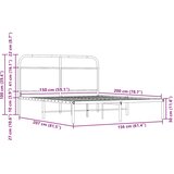  Okvir kreveta bez madraca boja hrasta sonome 150x200 cm drveni | shoptok.hr