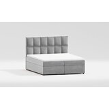 Ropez Sivi tapecirani bračni krevet s prostorom za odlaganje 200x200 cm Flip – | shoptok.hr