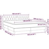  Box spring postelja z vzmetnico temno rjava 160x200 cm blago, (20899611) | Shoptok.si