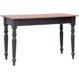vidaXL Pisalna miza s 3 predali 117x57x75 cm trden mahagonij | Shoptok.si
