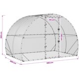  Kokošinjac Srebrna 200 x 300 x 200 cm Pocinčani čelik | shoptok.hr