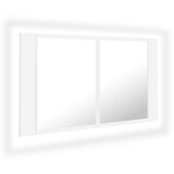 Maison Chic LED Kopalniška omarica - Kopalniški kabinet z ogledalom bela 80x12x45 cm akril, (21794467) Cene