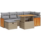 Maison Chic Seti vrtnega pohištva - Vrtna garnitura - Vrtni pohištvo set 8-delna z blazinami bež poli ratan, (21799546) | Shoptok.si
