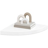  Plutajuće kutne police 2 kom sjajne bijele 35 x 35 x 3,8 cm MDF | shoptok.hr