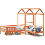 vidaXL Set kreveta i klupe s krovom voštano smeđi 90 x 200 cm borovina Cijene