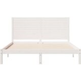  Dugi okvir kreveta bez madraca bijeli 160 x 220 cm masivno drvo | shoptok.hr