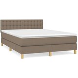  Krevet s oprugama i madracem smeđesivi 140x200 cm tkanina | shoptok.hr