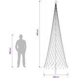  LED božićno drvce 400 cm 450 LED lampica Plava Željezo Crna | shoptok.hr