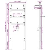  Podrška za zidni sustav urinala Plava 50 x 3 x 112 cm | shoptok.hr