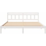  Krevetna konstrukcija Bijelo 200 x 200 cm Čvrsto borovo drvo | shoptok.hr