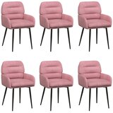  Trpezarijske stolice 6 pcs Baršun Ružičasta 59 x 59,5 x 90 cm | shoptok.hr