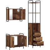  Set ormarića za kupaonicu 3 kom. Staro drvo 40 x 36 x 200,5 cm Slike