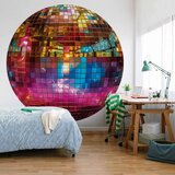  Okrugla fototapeta - Gold disco ball 180x180 | shoptok.hr