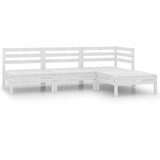 Maison Chic Seti vrtnega pohištva - Vrtna garnitura - Vrtni pohištvo set 4-delna trdna borovina bela, (21809554) | Shoptok.si