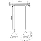 Brilagi Luster na sajli CONE DOUBLE 2xGX53/15W/230V bež | Eponuda.com