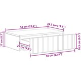 Stolna montirana na zid 59 x 34,5 x 17 cm Konstruirano drvo | shoptok.hr