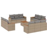  13-dijelni set vrtnih sofa s jastucima bež od poliratana | shoptok.hr