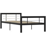 Furnova Posteljni okvir črn in bel kovinski 90x200 cm, (21940648) | Shoptok.si