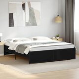  Okvir za krevet crni 180 x 200 cm konstruirano drvo i metal | shoptok.hr