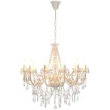 x Luster s perlama bijeli 12 žarulja E14 | shoptok.hr