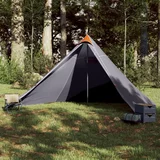 vidaXL Družinski šotor tipi za 7 oseb siv in oranžen vodoodporen