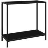 vidaXL Konzolni stol crni 80 x 35 x 75 cm od kaljenog stakla | shoptok.hr