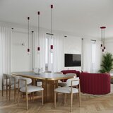 Nice Lamps Bordo rdeča namizna svetilka s steklenim senčilom (višina 19 cm) Orbital – | Shoptok.si