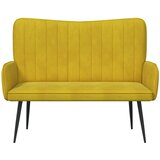 SOFA za dvije osobe Žuta 115 x 61 x 87 cm Baršun | shoptok.hr