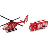  Set vatrogasnih vozila za igru sa helikopterom i kamionom - crveni | shoptok.hr