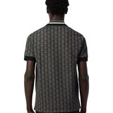 Lacoste Classic Fit Monogram Jacquard Polo Shirt Dark Grey Siva Cijene