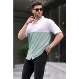 Madmext Men's Aqua Green Short Sleeve Shirt 6707 Cene