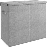  Sklopiva košara za rublje siva 64 5x34 5x59 cm umjetno platno | shoptok.hr