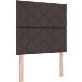 Box Spring Krevet s Madracem - Tamnosmeđi 100x200 cm Tkanina | shoptok.hr