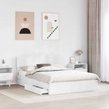  Postelja s shranjevanjem Bela 140 x 200 cm Konstruiran les, (5000104925) | Shoptok.si