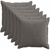  Presvlaka za jastuk 6 kom. HOUTEN Tamnosiva 80 x 80 cm Kord | shoptok.hr