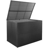 vidaXL Vrtna škatla črna 150x100x100 cm poli ratan | Shoptok.si
