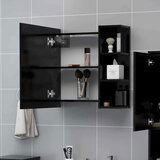 vidaXL kopalniška omarica z ogledalom črna 62,5x20,5x64 cm iverna pl. | Shoptok.si