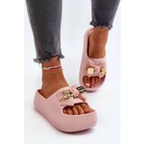 Kesi Women's foam slippers with bow, Pink Salessa Cene